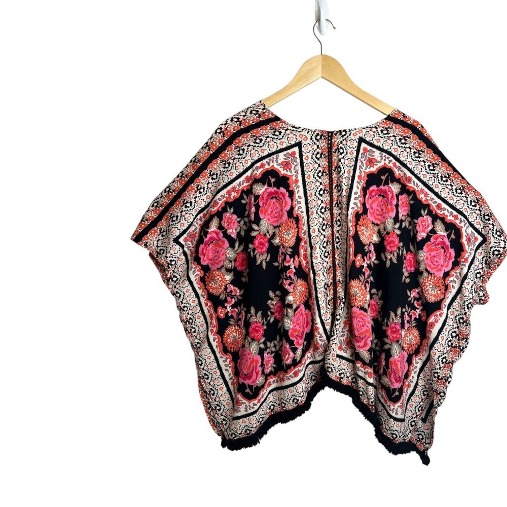 World Market Women's Floral Kimono Wrap Bohemian-Style Free/One Size - Picture 2 of 5